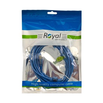 کابل پرینتر شیلدار USB رویال طول1.5 متر