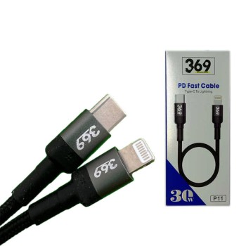 کابل LIGHTNING به TYPE-C برند369 مدل P11
